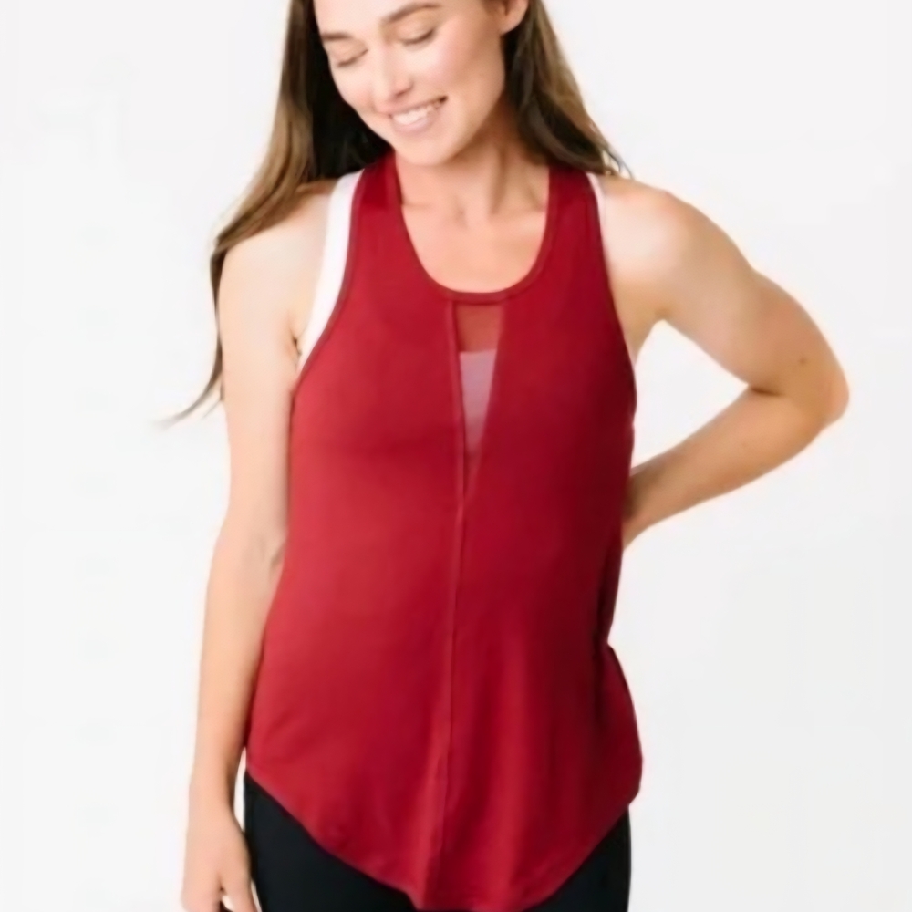 Zyia Womens Red Tank Top Size Large